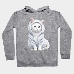 Cute cat wearing Hoodie Hoodie